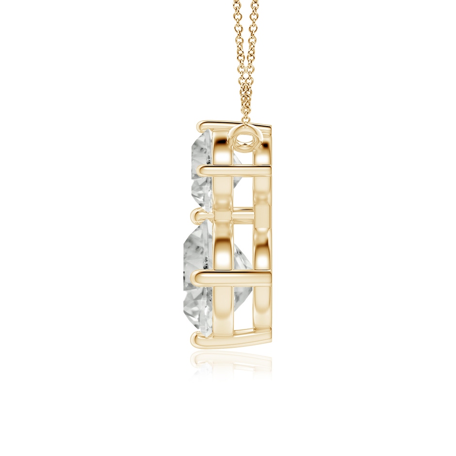 7.4mm KI3 Round Diamond Two Stone Pendant in Yellow Gold side 199