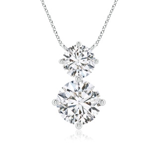 8mm HSI2 Round Diamond Two Stone Pendant in P950 Platinum