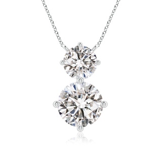 8mm IJI1I2 Round Diamond Two Stone Pendant in P950 Platinum