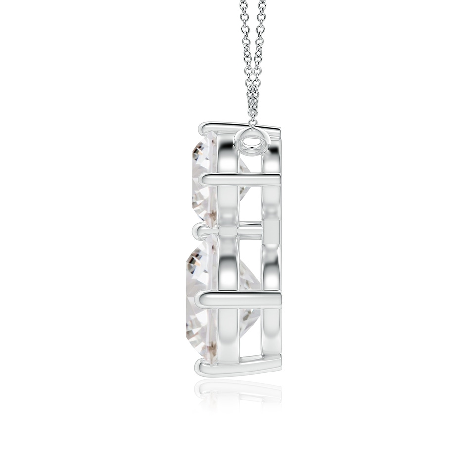 8mm IJI1I2 Round Diamond Two Stone Pendant in P950 Platinum side 199