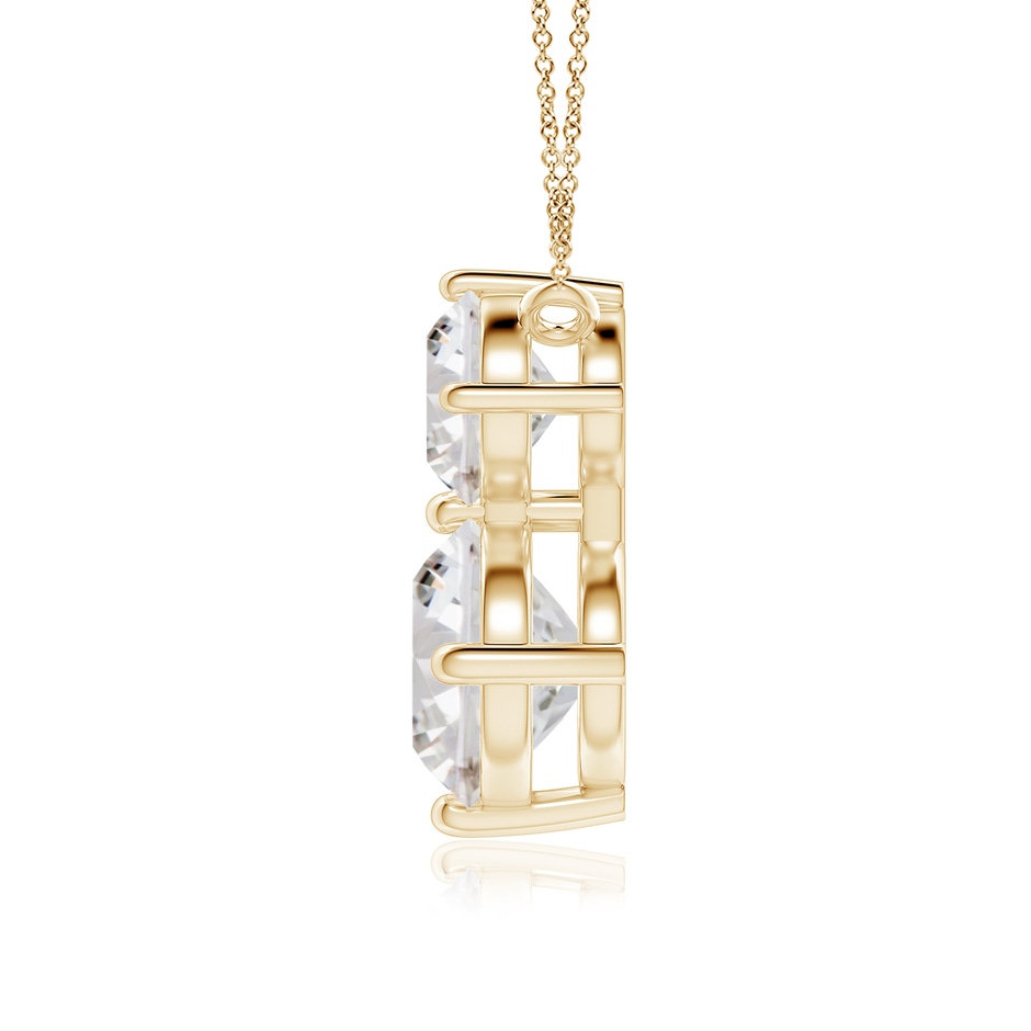 8mm IJI1I2 Round Diamond Two Stone Pendant in Yellow Gold side 199