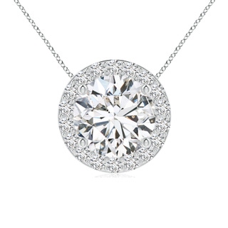 8mm HSI2 Vintage Inspired Round Diamond Halo Pendant in P950 Platinum