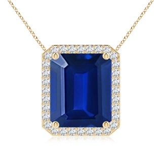 Emerald Cut Lab-Grown Lab Grown Blue Sapphire