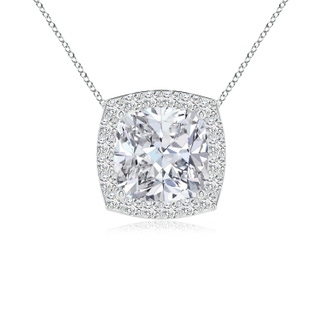 6.5mm HSI2 Vintage Inspired Cushion Diamond Halo Pendant in P950 Platinum