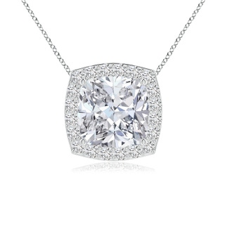 7mm HSI2 Vintage Inspired Cushion Diamond Halo Pendant in P950 Platinum