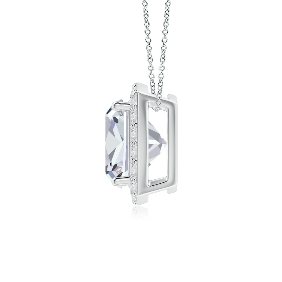7mm HSI2 Vintage Inspired Cushion Diamond Halo Pendant in P950 Platinum side 199