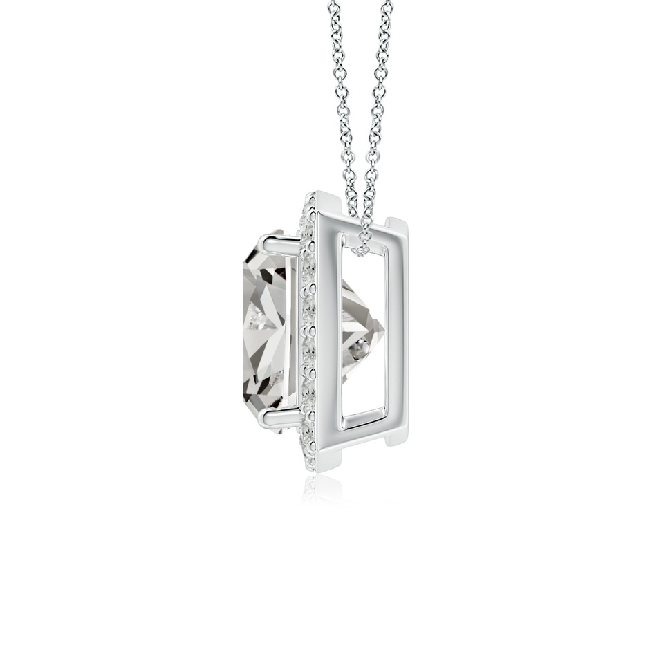 7mm KI3 Vintage Inspired Cushion Diamond Halo Pendant in P950 Platinum side 199