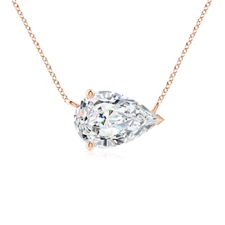 12x8mm GVS2 East-West Pear-Shaped Diamond Solitaire Pendant in Rose Gold