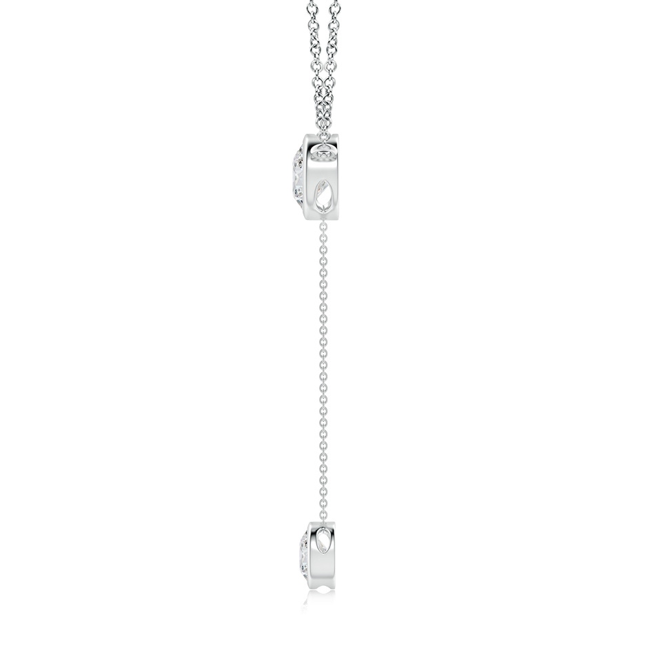 6.4mm HSI2 Bezel-Set Round Diamond Lariat Style Necklace in White Gold side 199