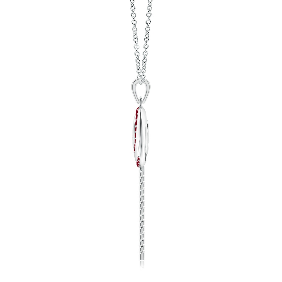 1.5mm AA Sweet Treats Ruby Lollipop Pendant in S999 Silver side 199