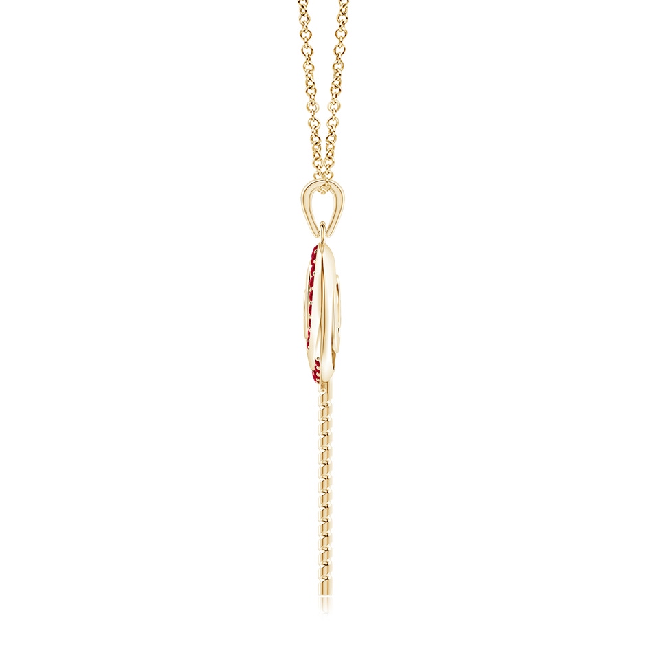 1.5mm AAA Sweet Treats Ruby Lollipop Pendant in 18K Yellow Gold side 199