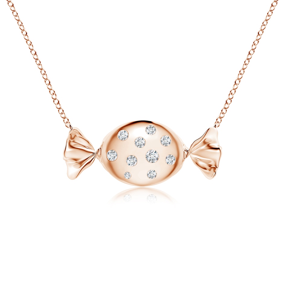 1.8mm GVS2 Sweet Treats Diamond Candy Pendant in 18K Rose Gold 