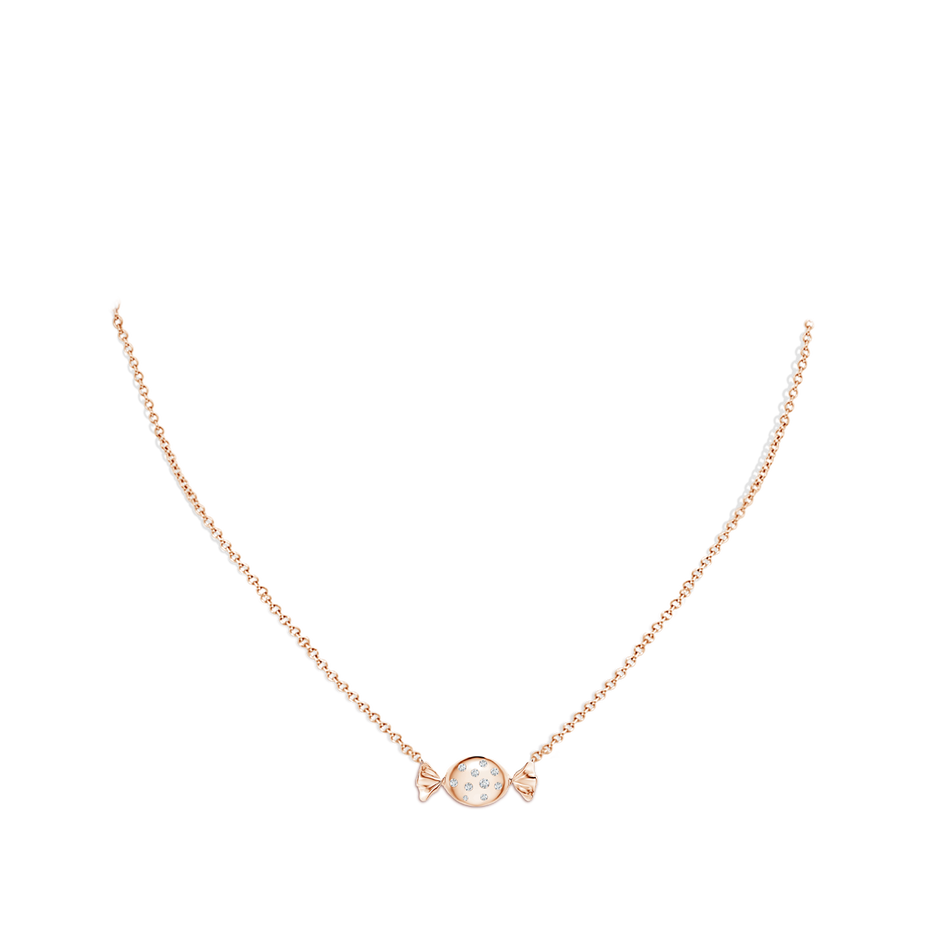 1.8mm GVS2 Sweet Treats Diamond Candy Pendant in 18K Rose Gold pen