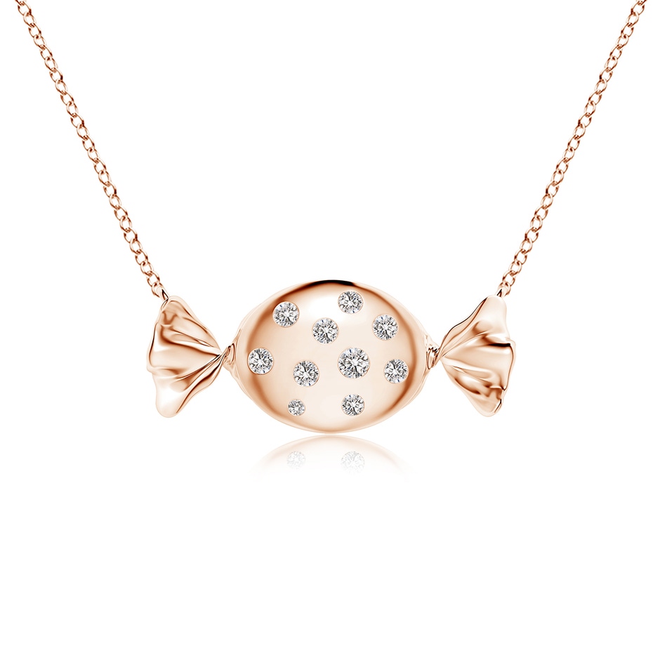 1.8mm IJI1I2 Sweet Treats Diamond Candy Pendant in 18K Rose Gold 