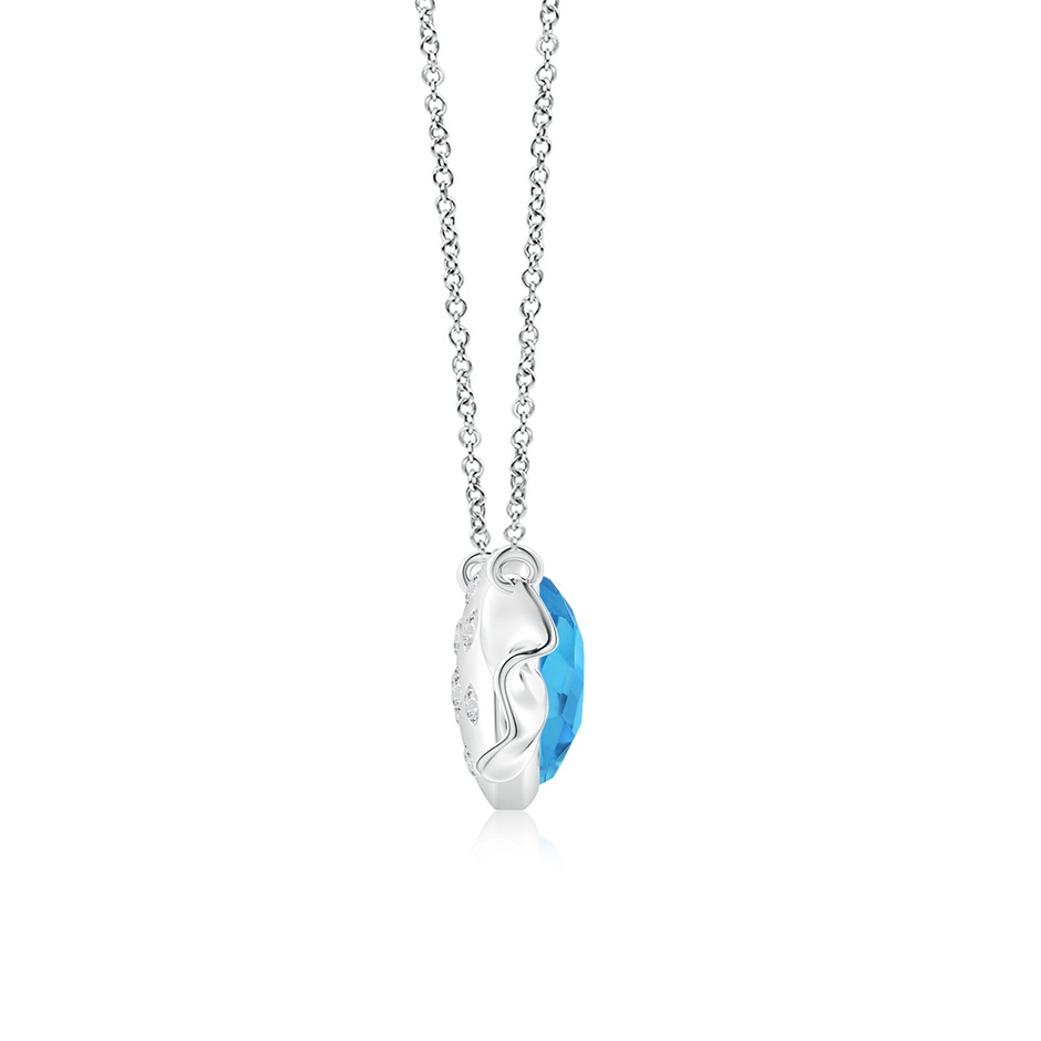 9x7mm AAA Sweet Treats Oval Swiss Blue Topaz Reversible Candy Pendant in White Gold side 199