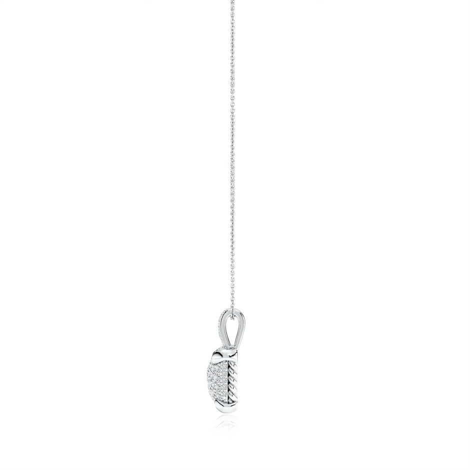 2.2mm HSI2 Claw Prong Diamond Clustre Cushion Pendant in White Gold side 199