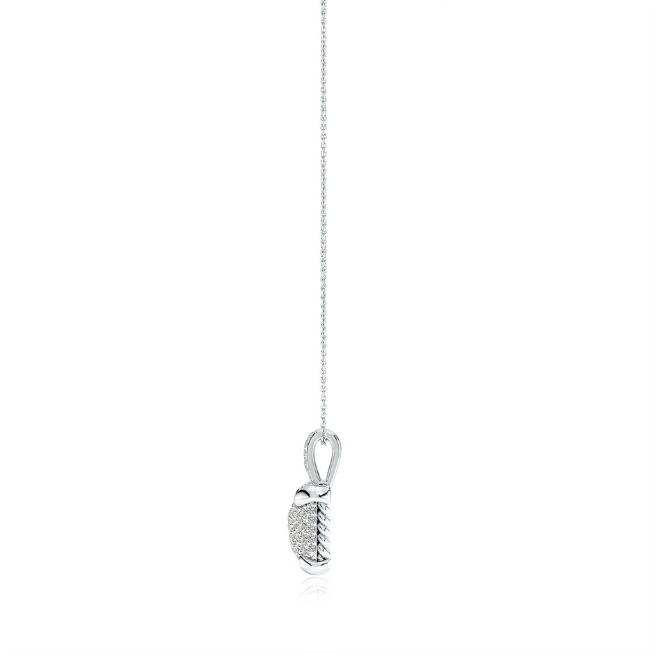2.2mm KI3 Claw Prong Diamond Cluster Cushion Pendant in White Gold side 199