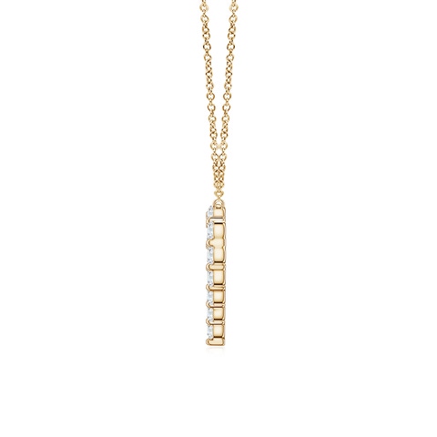 1.8mm GVS2 Single Prong-Set Diamond Open Heart Pendant in 18K Yellow Gold