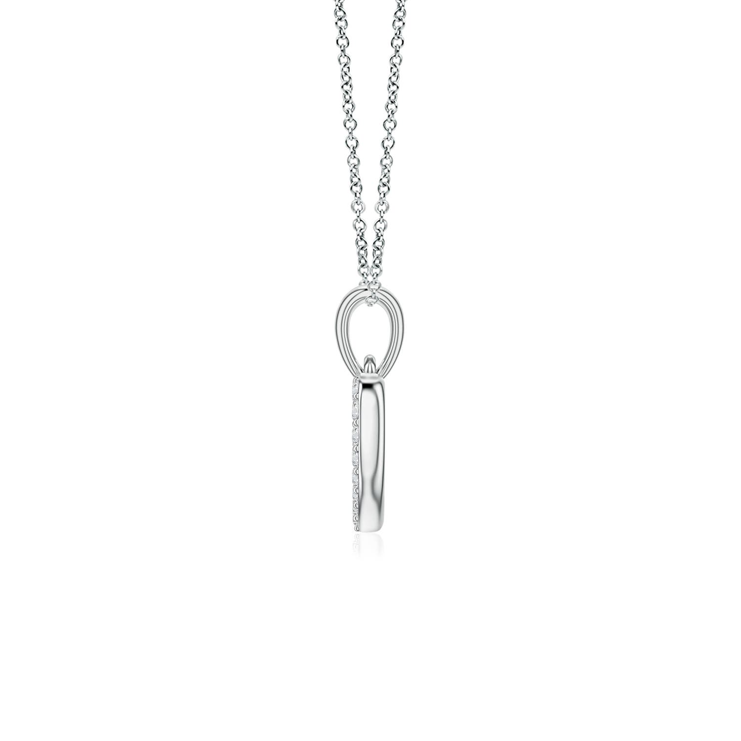 0.8mm HSI2 Diamond Open Heart Pendant in P950 Platinum