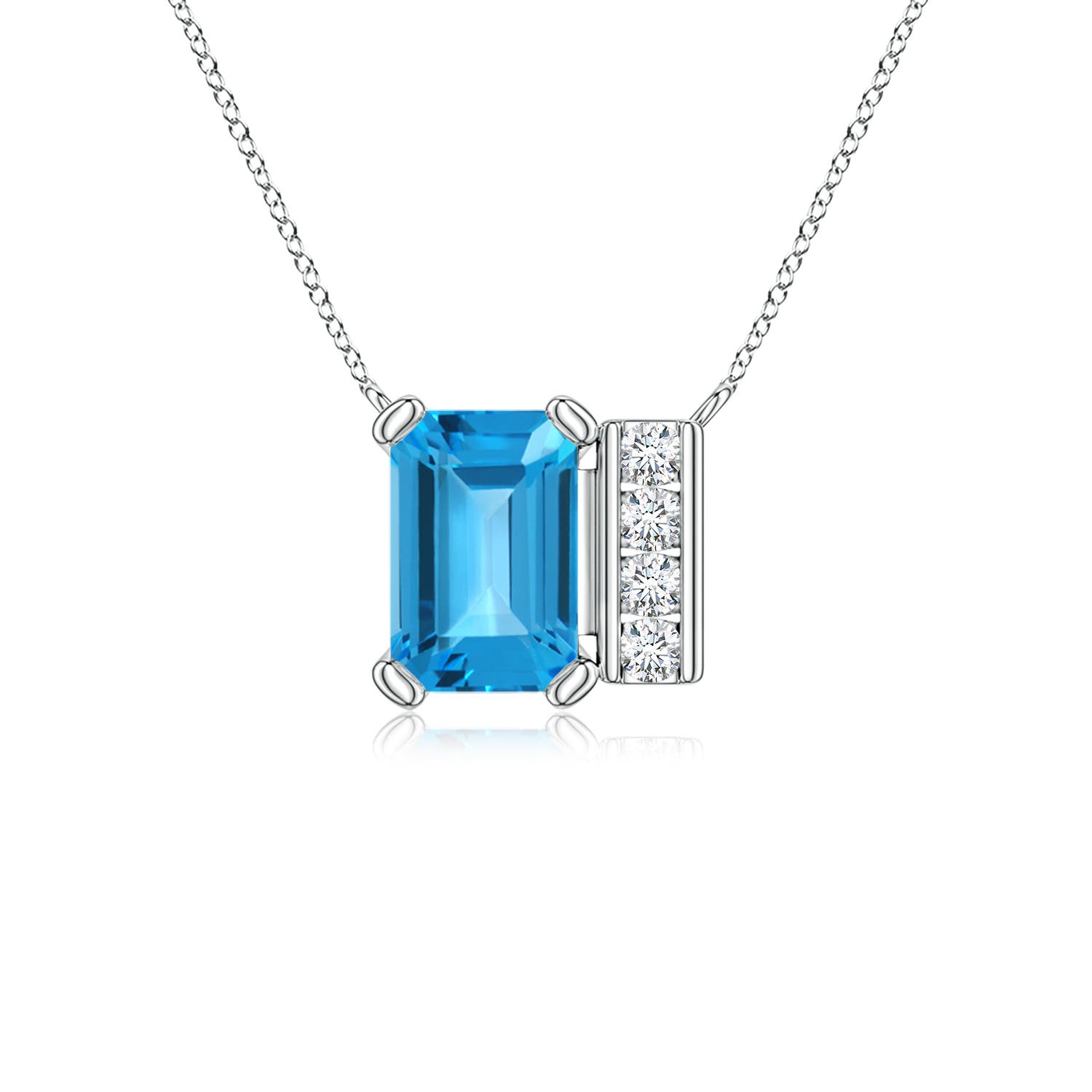 Lee Harris x Angara Lucy Swiss Blue Topaz Pendant