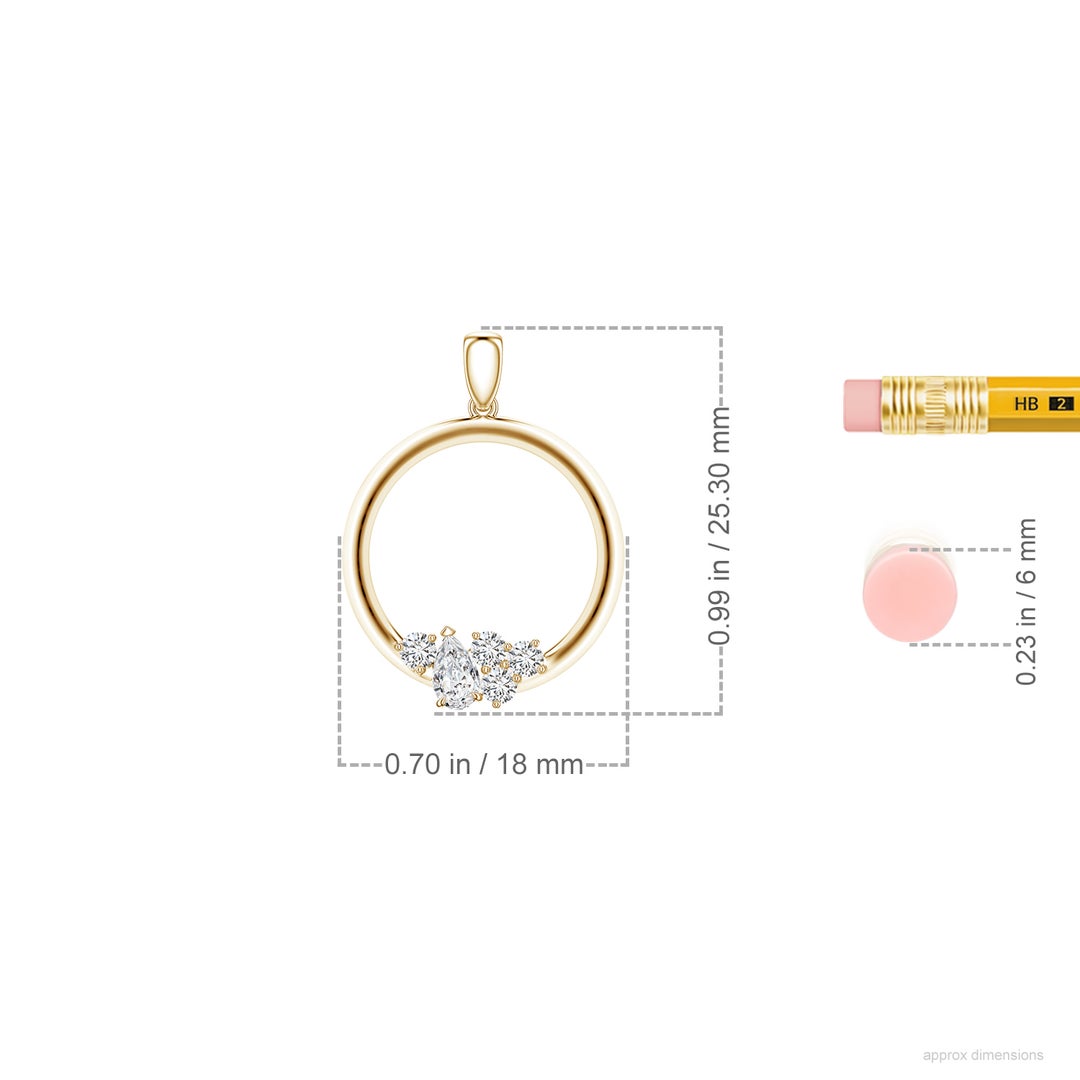5x3mm HSI2 SP2602D-YG-HSI2-5x3 in Yellow Gold - ruler