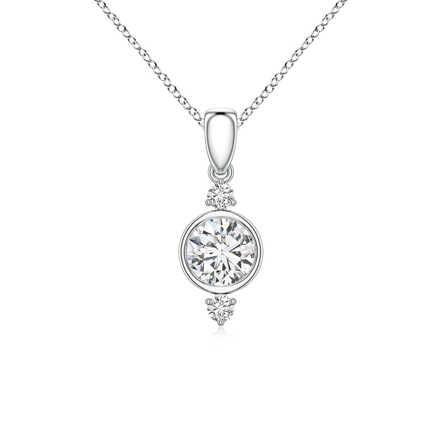 Diamond Encrusted Interlocking Circle Necklace