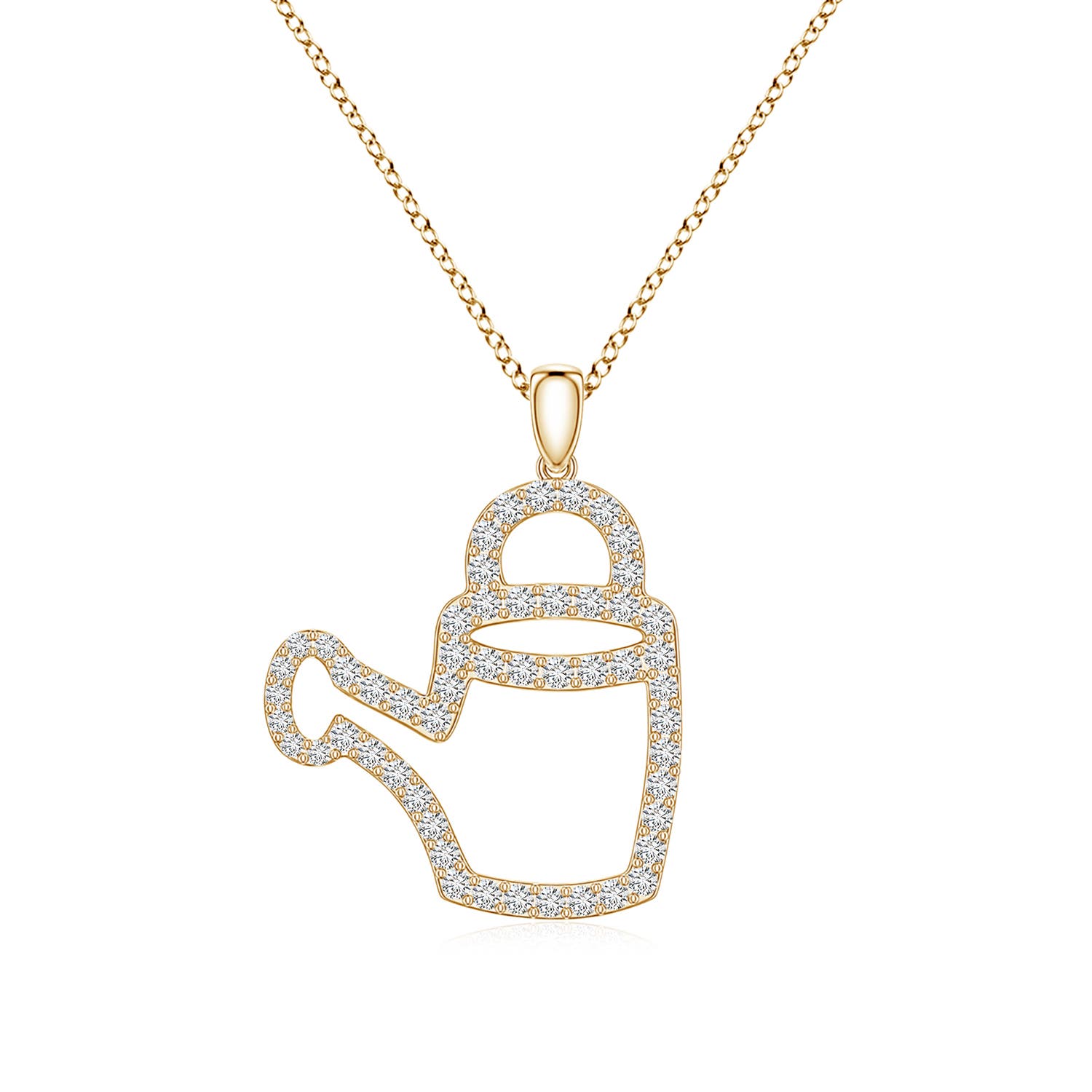 1.5mm HSI2 Diamond Watering Can-Inspired Charm Pendant in Yellow Gold