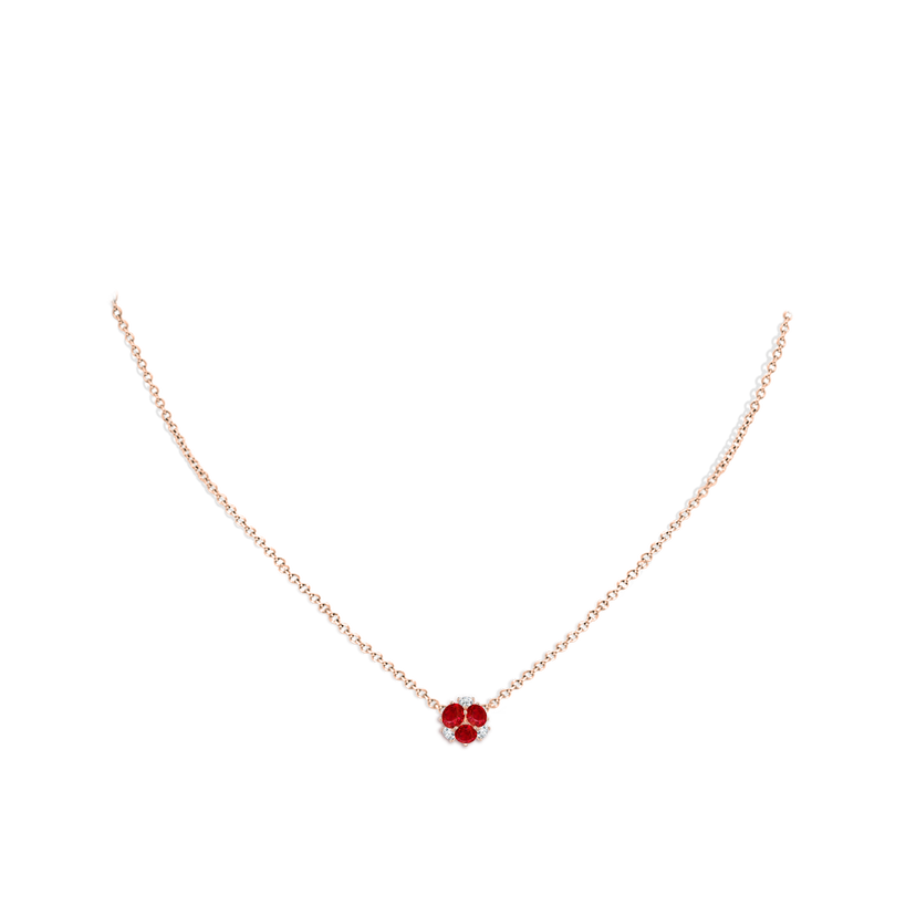 Multi-Size Round Ruby Pendant