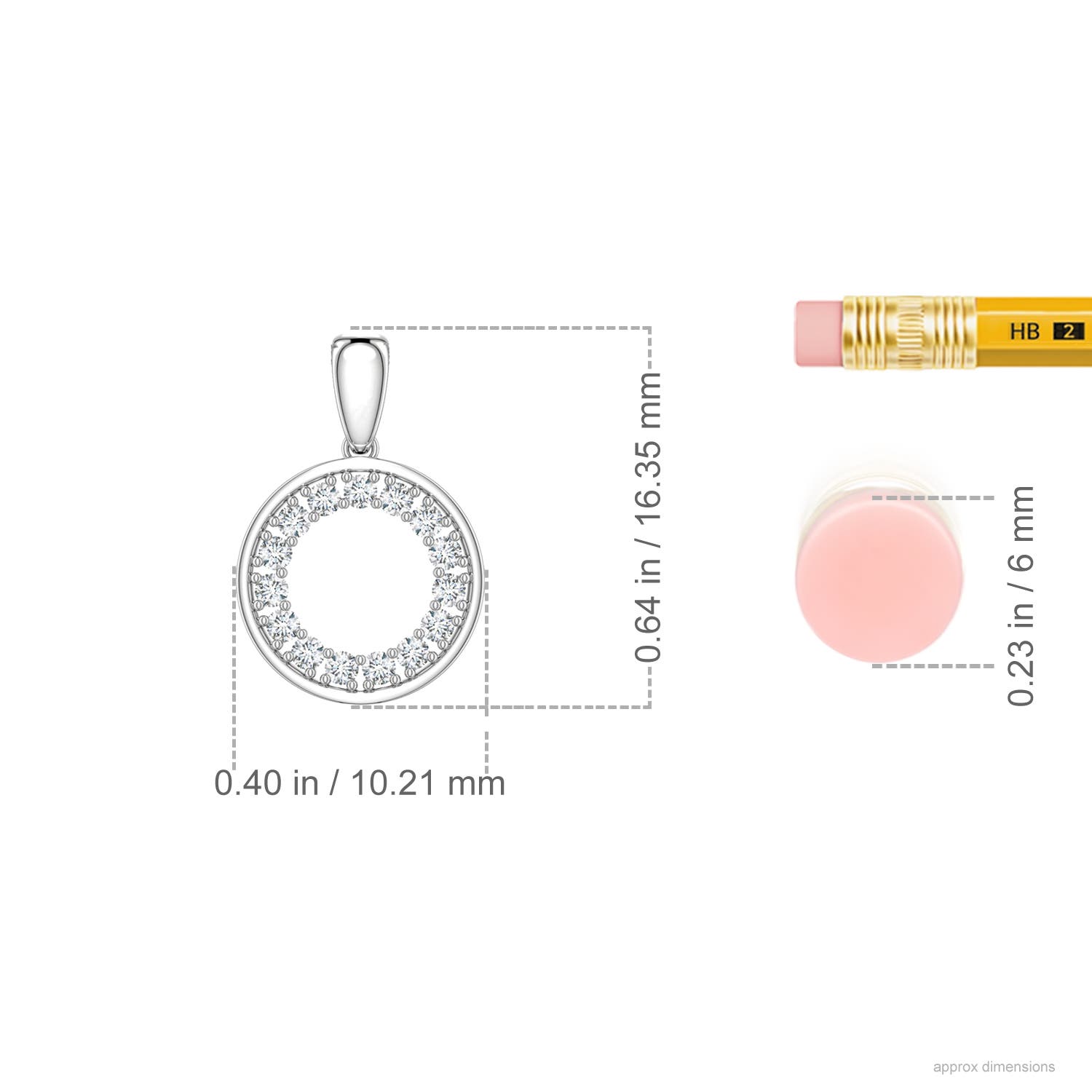 Diamond Open Circle Eternity Pendant