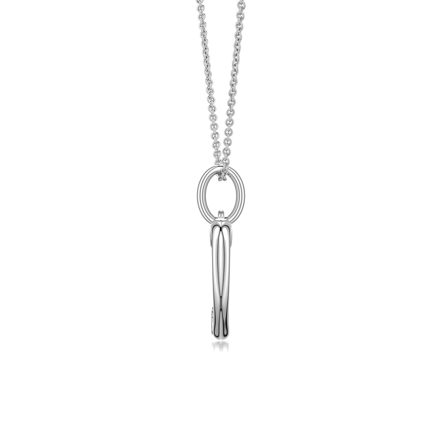 2.5mm HSI2 Offset Diamond Open Heart Pendant in 18K White Gold