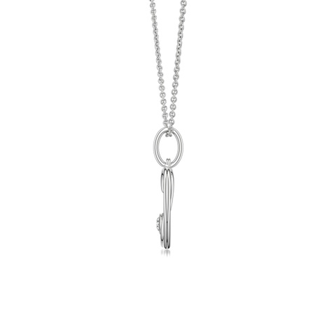 2.5mm HSI2 Diamond Asymmetrical Open Heart Pendant in 18K White Gold