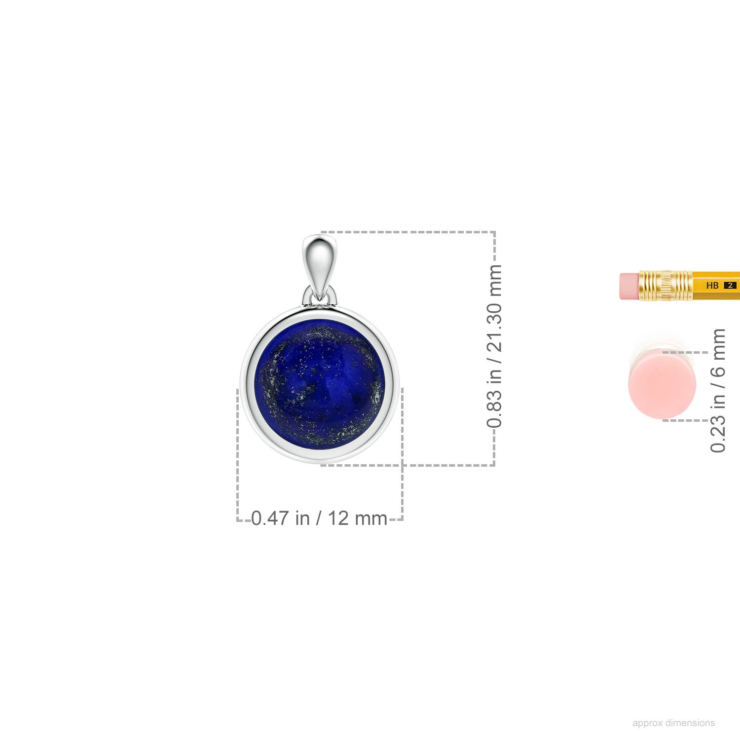 Round Lapis Lazuli Men's Medallion Pendant With Chain