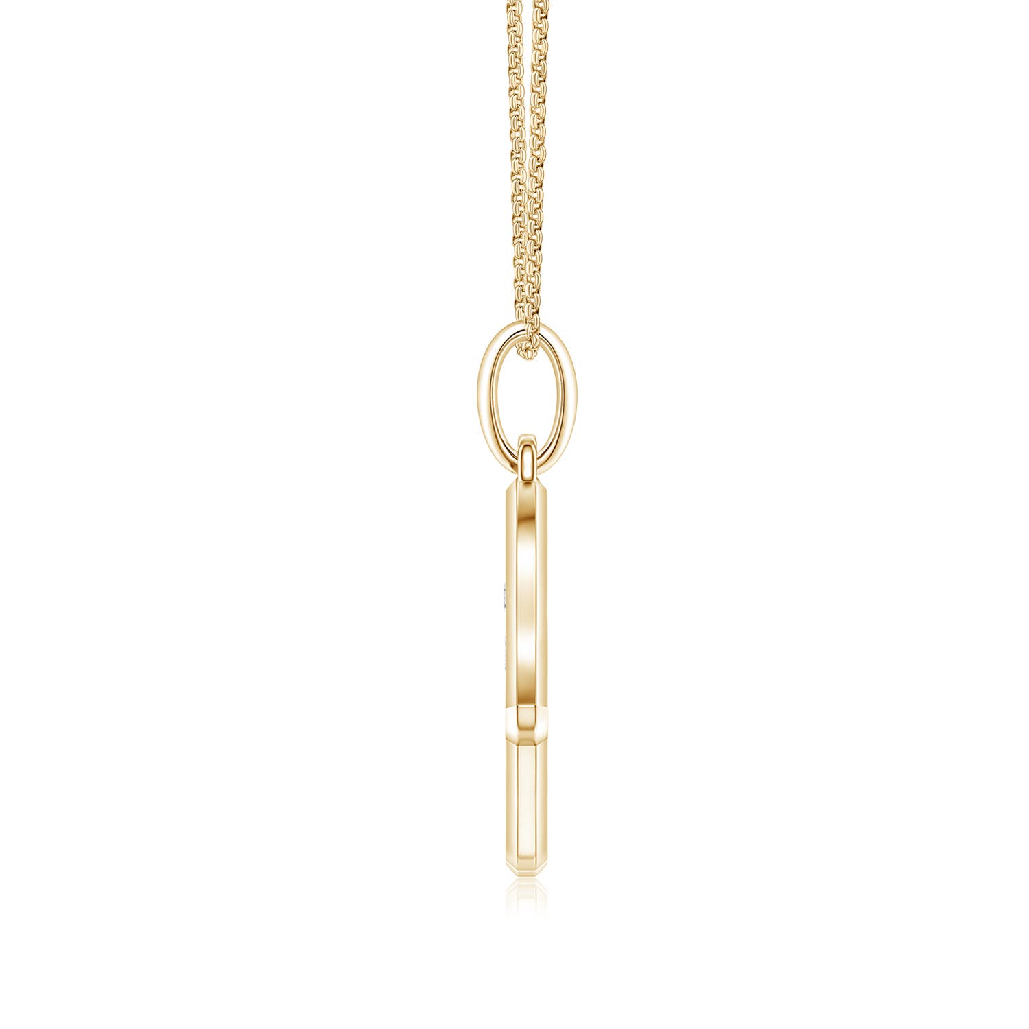 2.2mm HSI2 Pavé-Set Diamond Men’s Hamsa Pendant in Yellow Gold