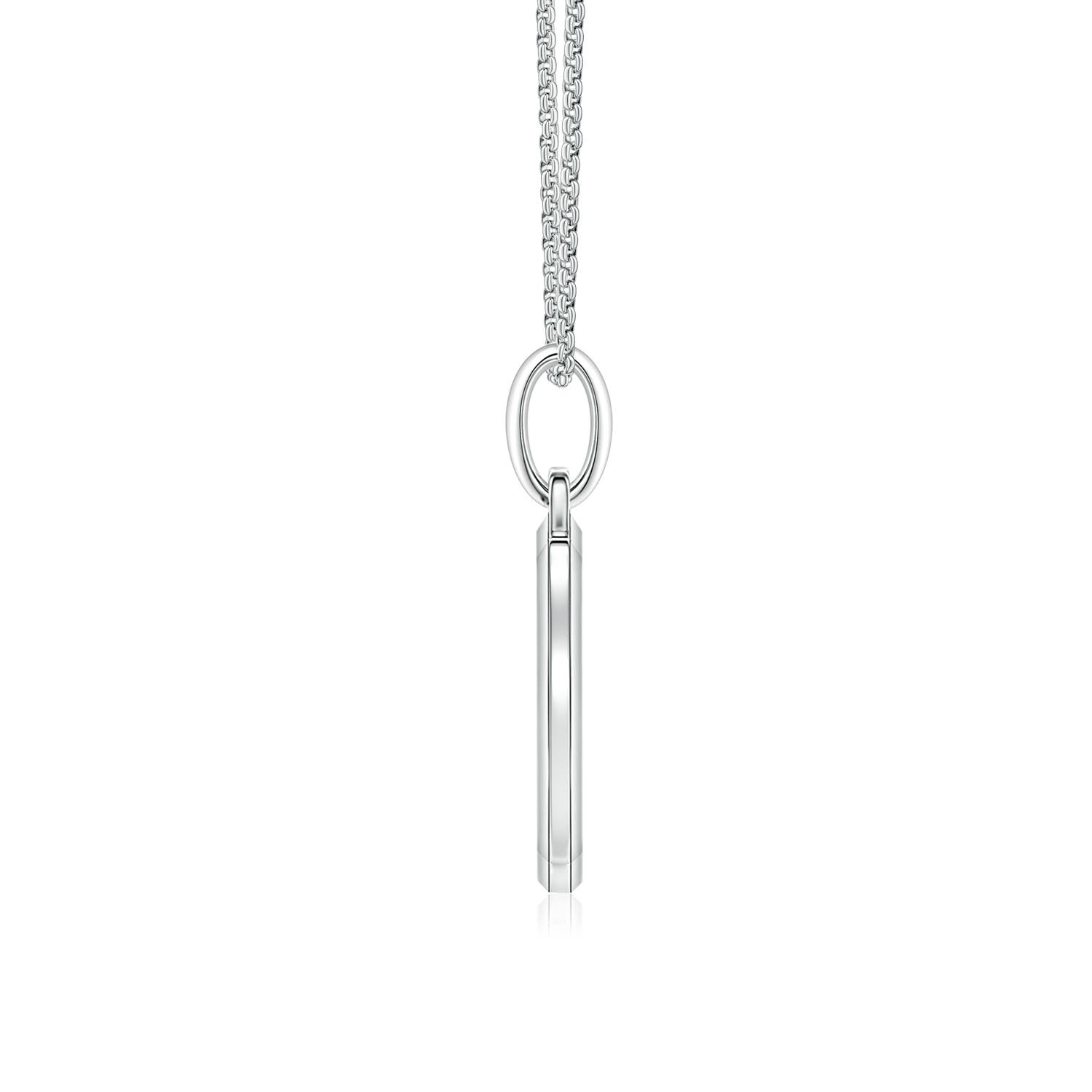 1.8mm GVS2 Pavé-Set Diamond Men’s Allah Pendant in White Gold