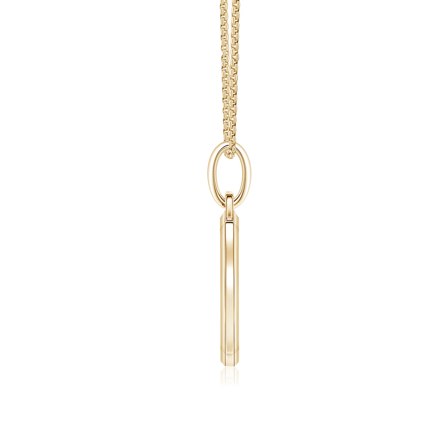 1.8mm HSI2 Pavé-Set Diamond Men’s Allah Pendant in Yellow Gold