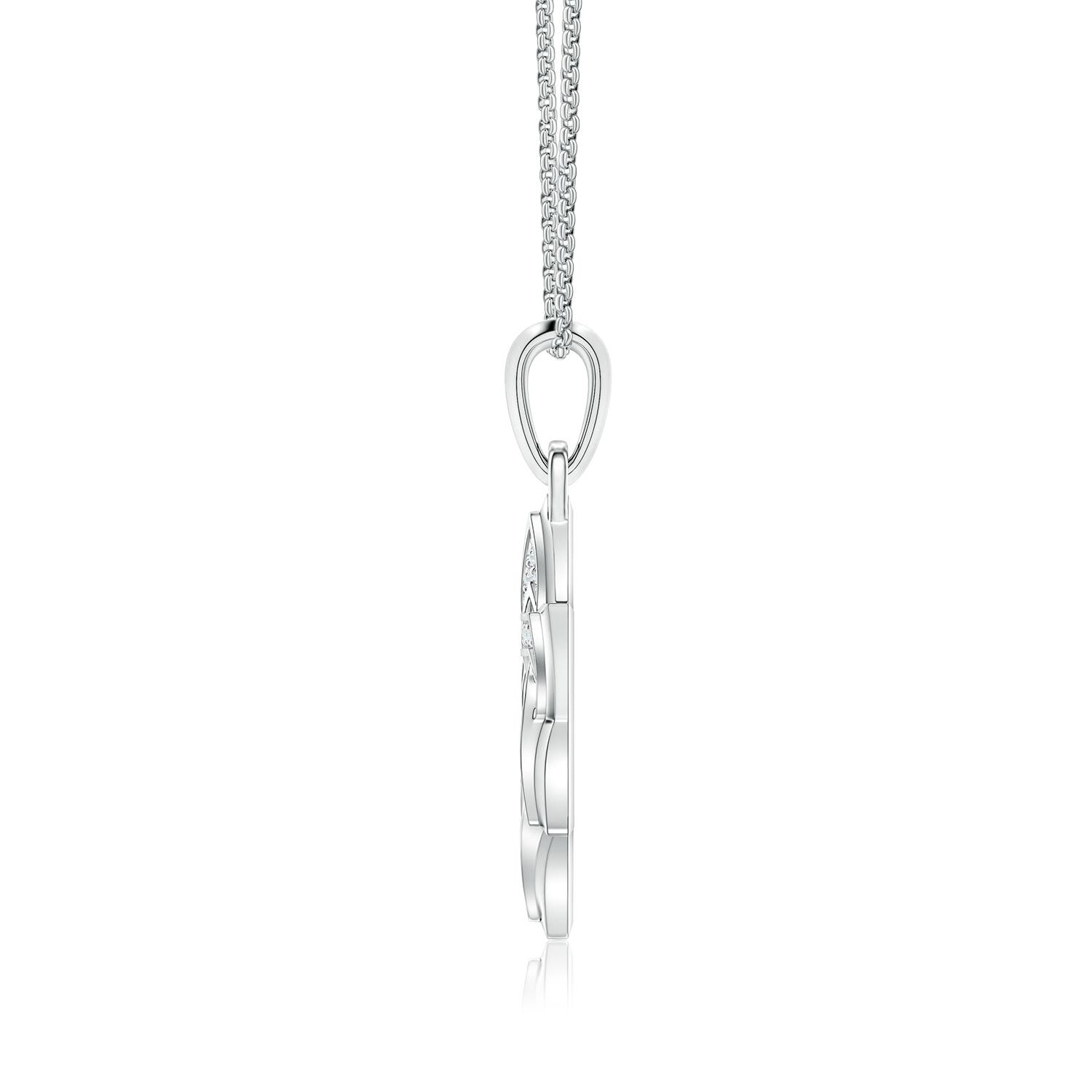 1.05mm GVS2 Pavé-Set Diamond Men's Star of David Pendant in White Gold
