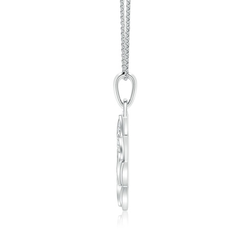 1.05mm GVS2 Pavé-Set Diamond Men's Star of David Pendant in White Gold