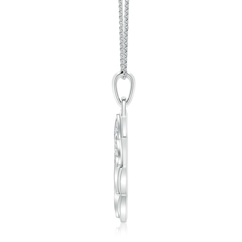 1.2mm HSI2 Pavé-Set Diamond Men's Star of David Pendant in White Gold