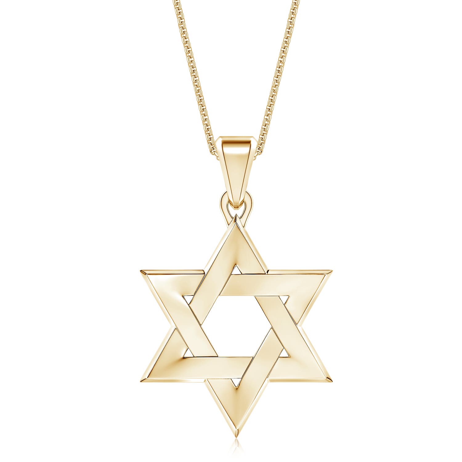 Men's Star of David Pendant in Yellow Gold