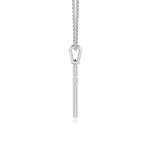 1.2mm GVS2 Pavé-Set Diamond Men's Cross Pendant in White Gold