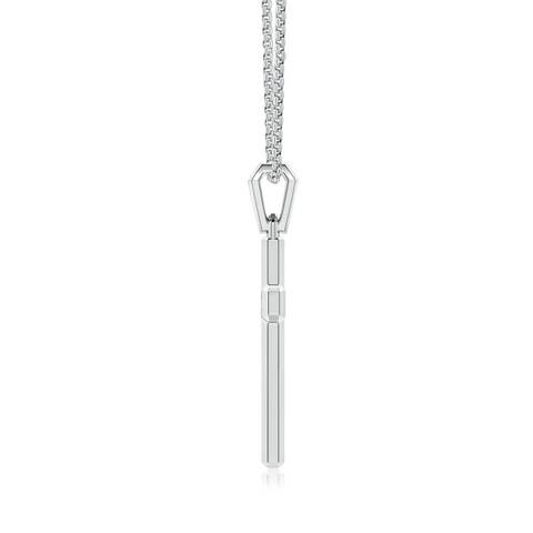 1.5mm HSI2 Pavé-Set Diamond Men's Cross Pendant in White Gold