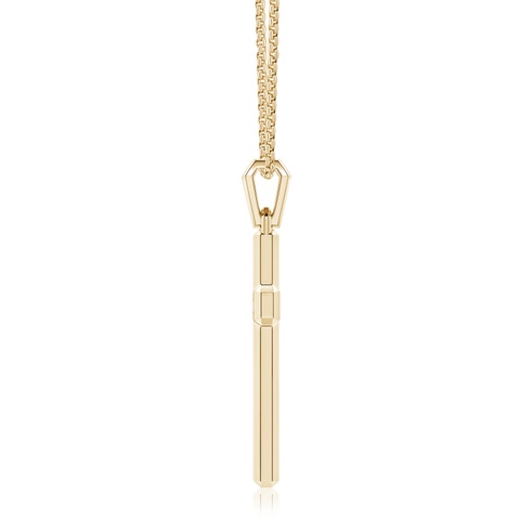 1.7mm HSI2 Pavé-Set Diamond Men's Cross Pendant in Yellow Gold