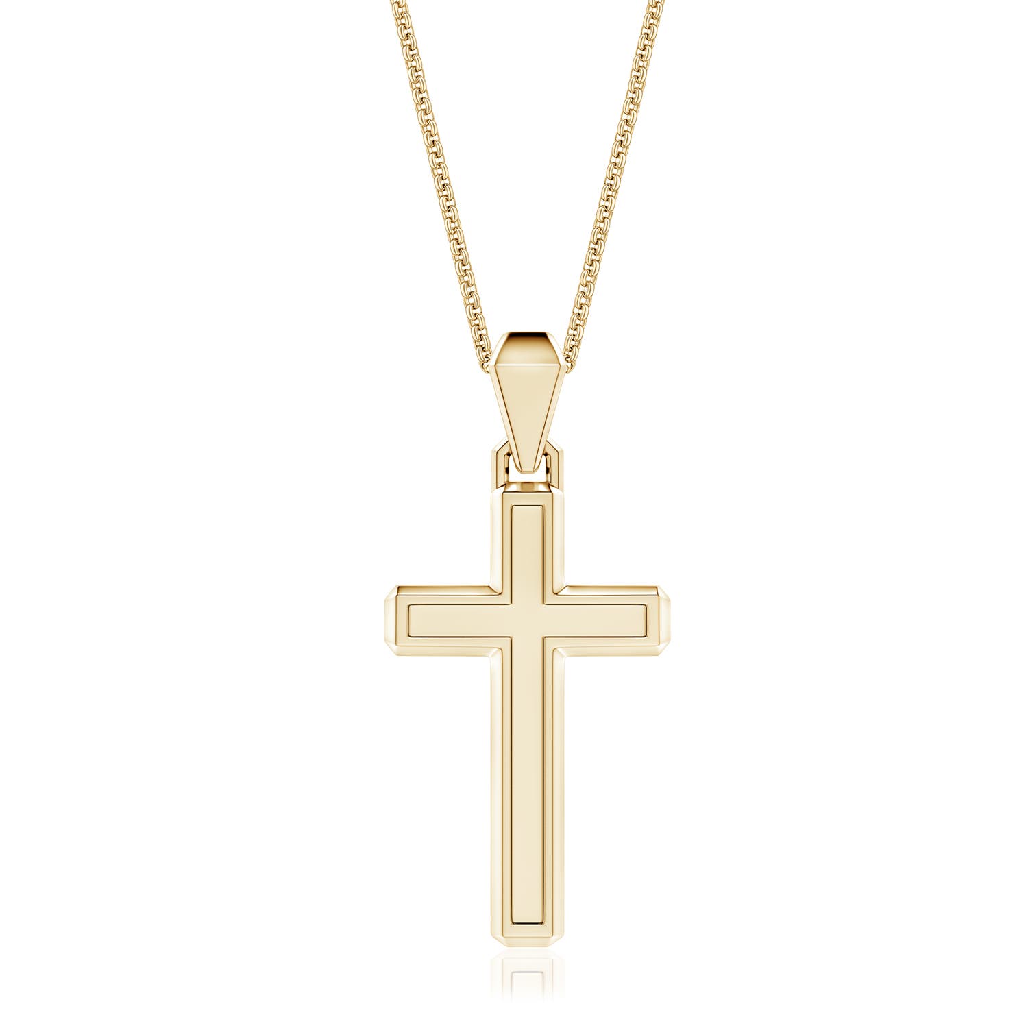 Men's Cross Pendant in Yellow Gold