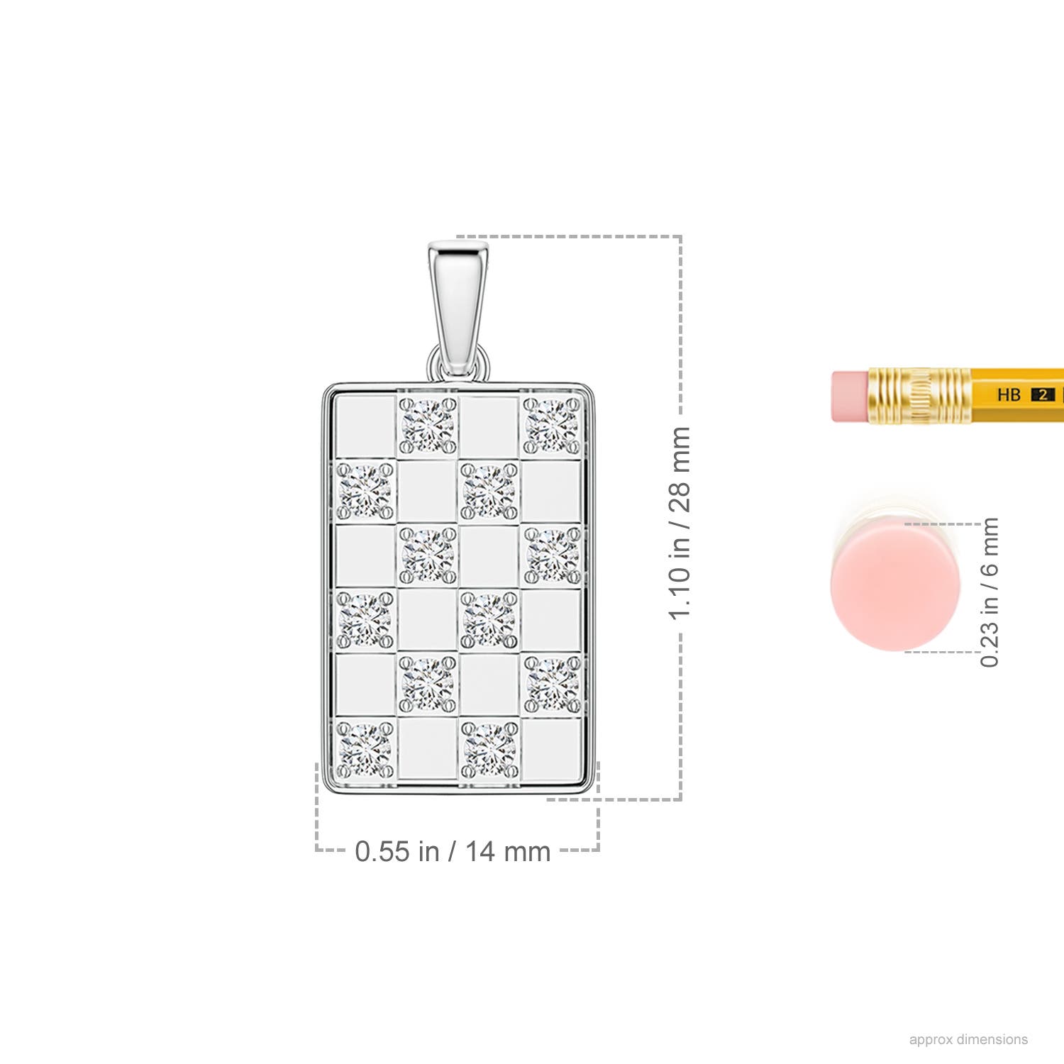 2.5mm HSI2 SPM0162D-WG-HSI2-2.5 in White Gold - ruler