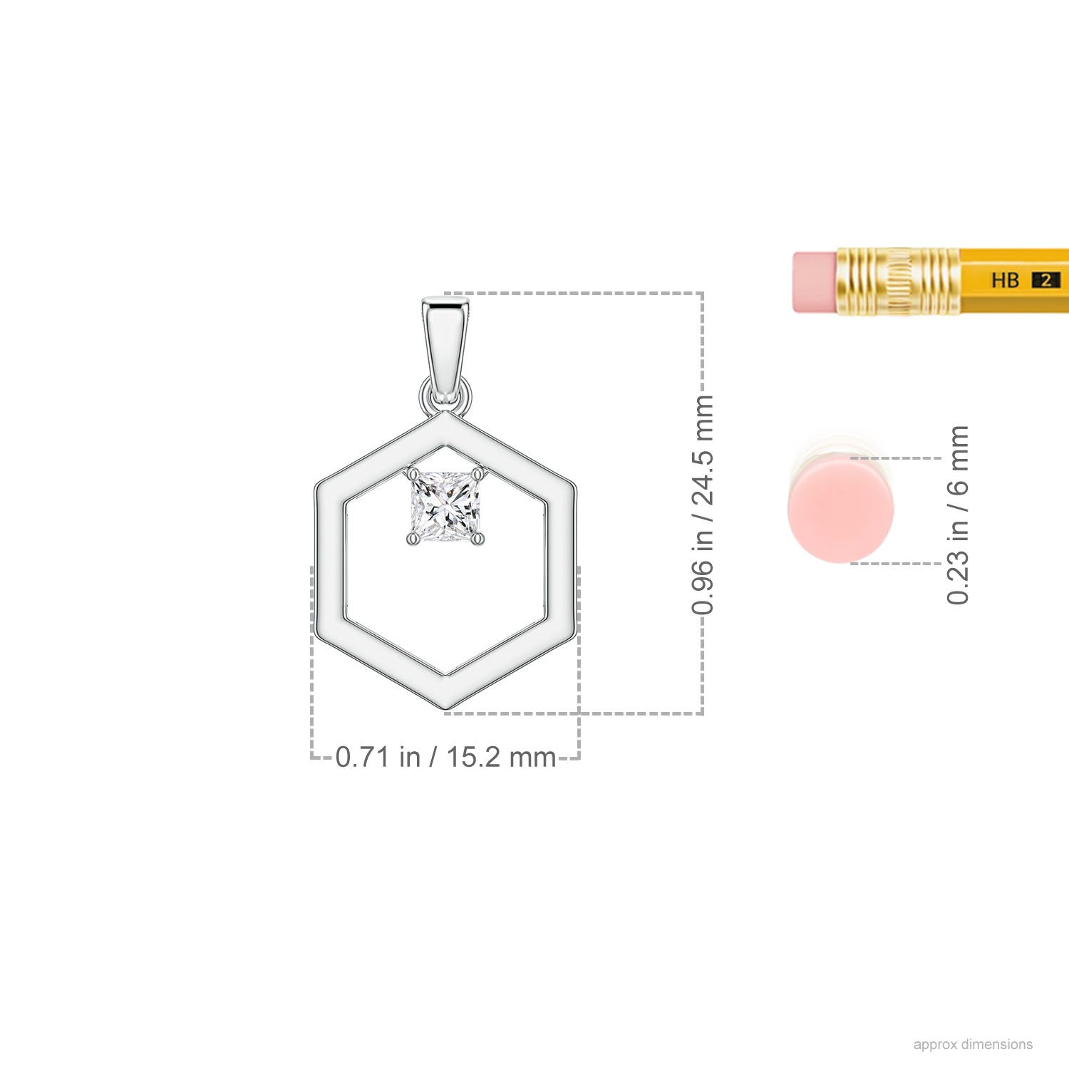 4mm HSI2 SPM0163D-WG-HSI2-4 in White Gold - ruler