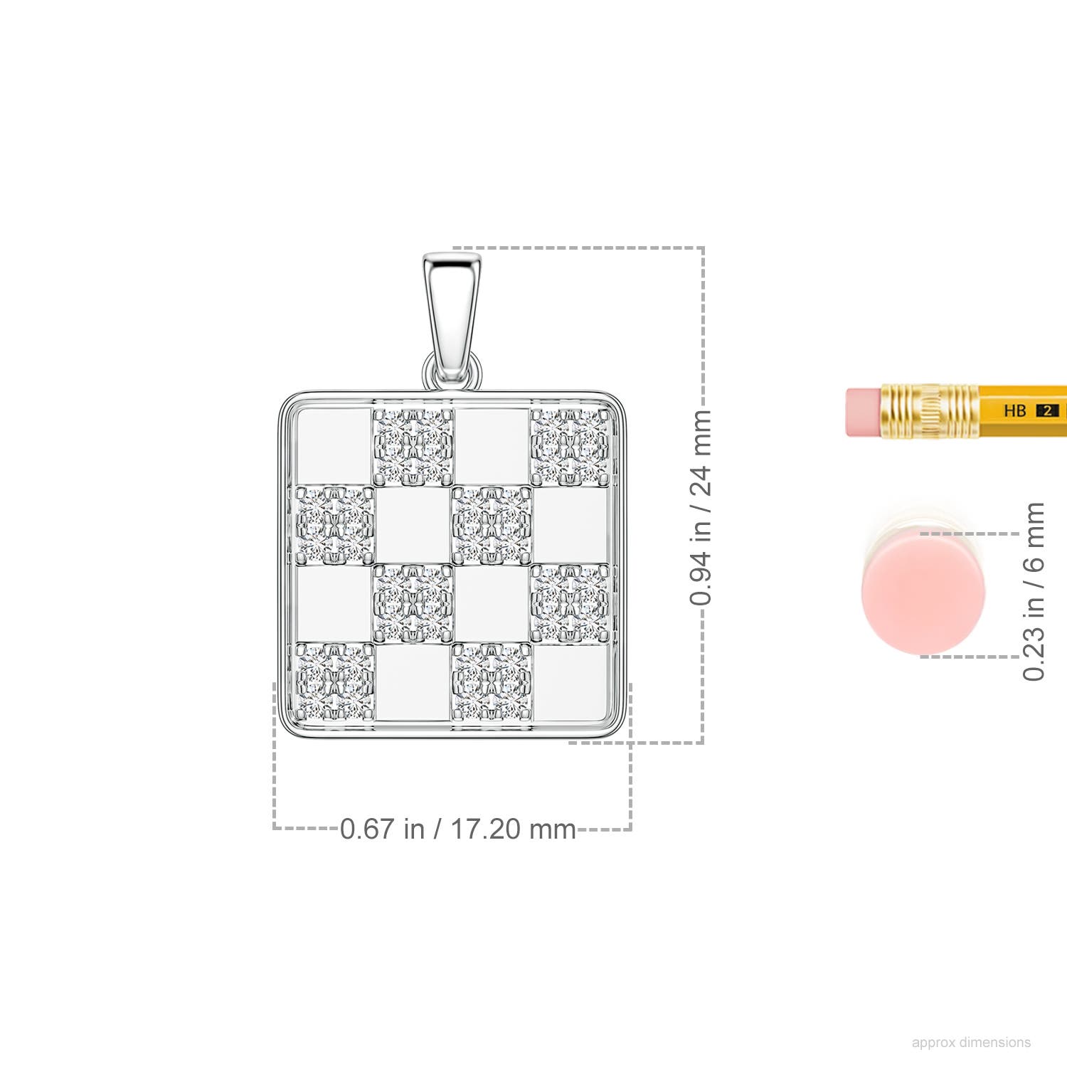 1.6mm HSI2 SPM0165D-WG-HSI2-1.6 in White Gold - ruler