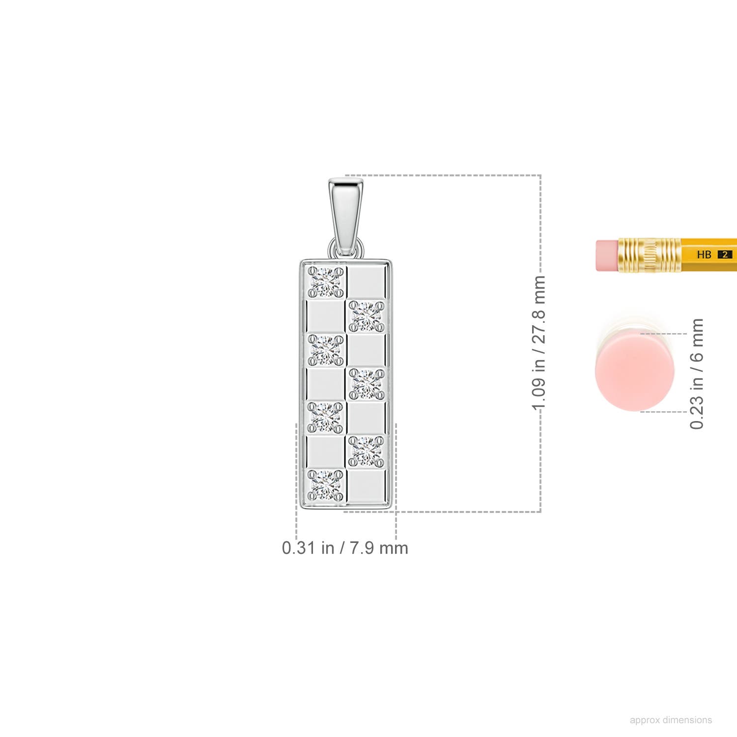 2.3mm HSI2 SPM0166D-WG-HSI2-2.3 in White Gold - ruler