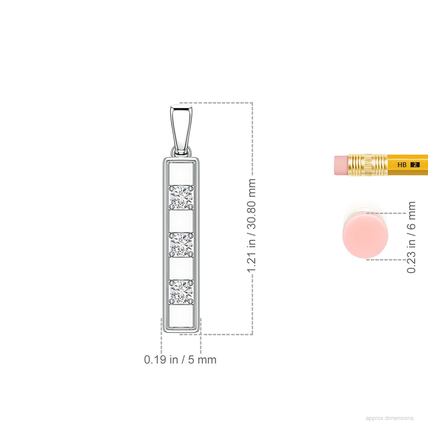 2.7mm HSI2 SPM0167D-WG-HSI2-2.7 in White Gold - ruler