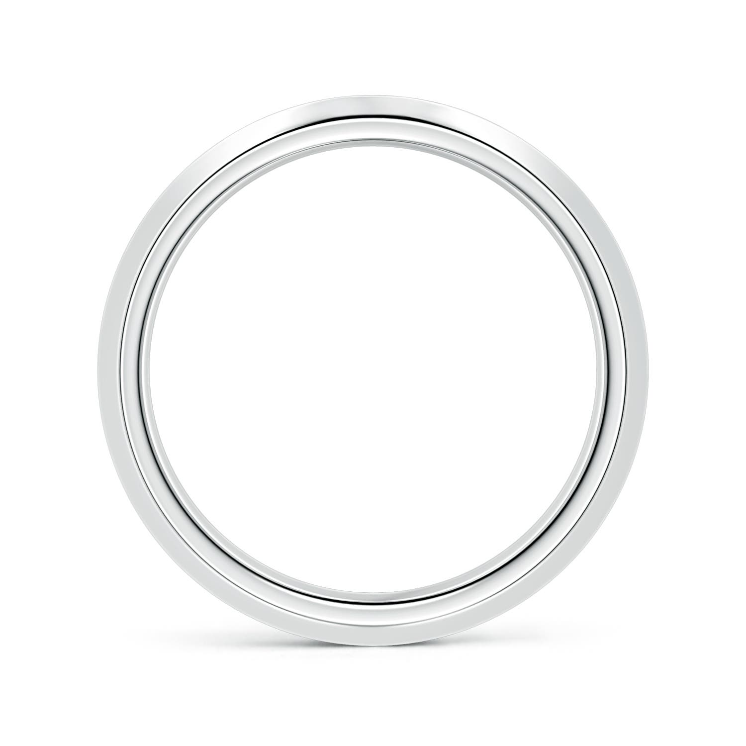 4 Men�s Beveled Edge Band in 950 Platinum - side 1