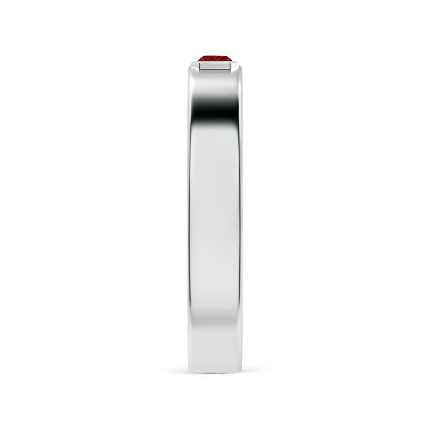 5.3 5x3mm Labgrown East-West Emerald-Cut Lab-Grown Ruby Men?s Ring in 950 Platinum - side 2 - side 3